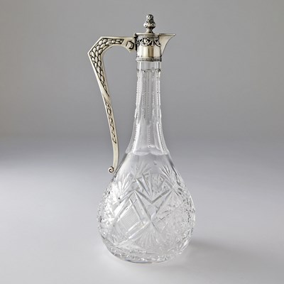 Lot 554 - Russian Silver-Mounted Cut Glass Decanter