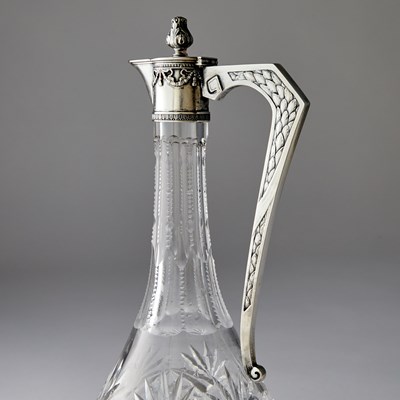 Lot 554 - Russian Silver-Mounted Cut Glass Decanter