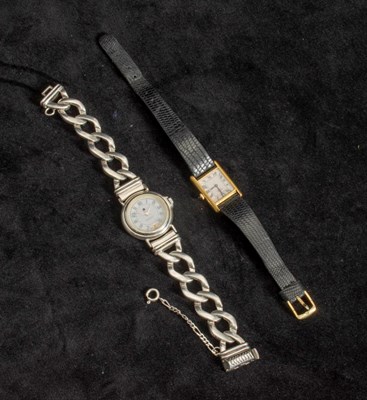 Lot 354 - Ecclissi Silver and Stainless Steel Wristwatch and Seiko Gilt-Metal Wristwatch