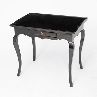 Lot 152 - Louis XV Style Black Lacquered Side Table