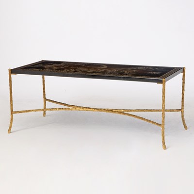 Lot 348 - Gilt-Metal and Lacquer Low Table