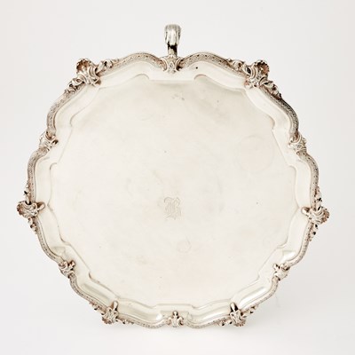 Lot 655 - English Sterling Silver Footed Salver