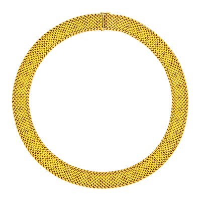 Lot 179 - Braided Gold Mesh Necklace