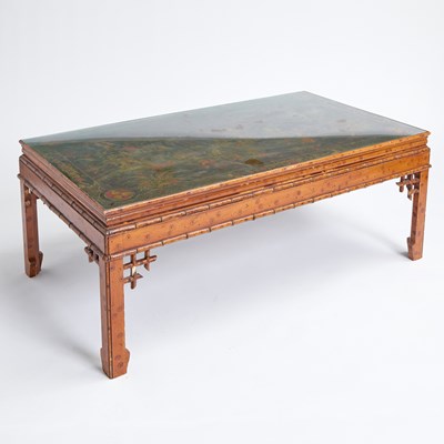 Lot 343 - Chinoiserie Decorated Faux Bamboo Low Table