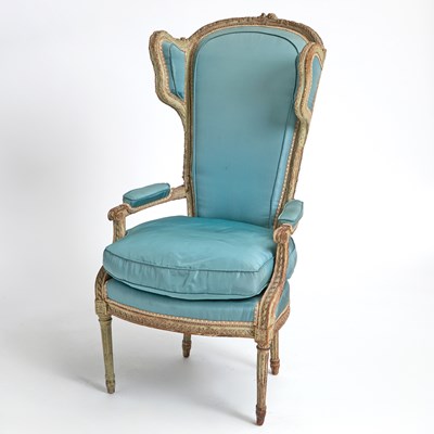 Lot 175 - Louis XVI Painted Wood Bergere a Orielles