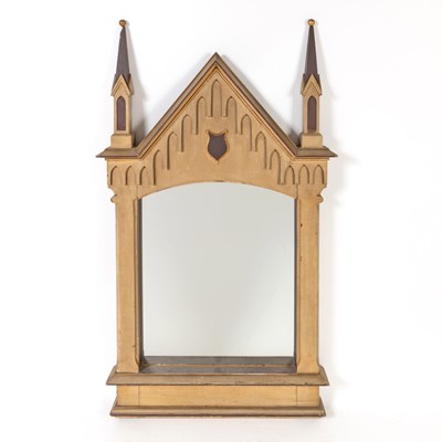 Lot 312 - Gothic Style Painted Wood Mirror