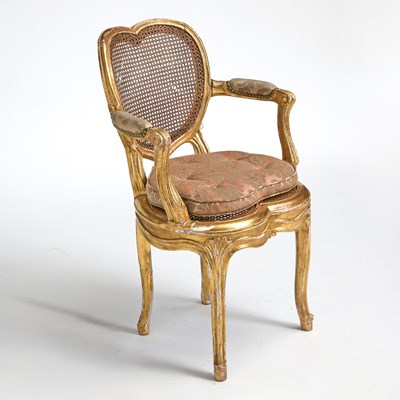 Lot 147 - Italian Louis XV Giltwood Armchair