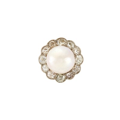 Lot 2249 - Platinum, Pearl and Diamond Ring