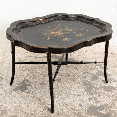 Lot 7 - Papier-Mache Tray Table