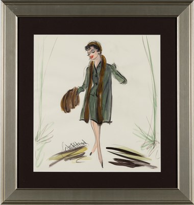 Lot 25 - An original Edith Head sketch for Judy Garland