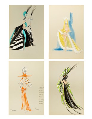 Lot 30 - Four original costume designs for Vegas showgirls