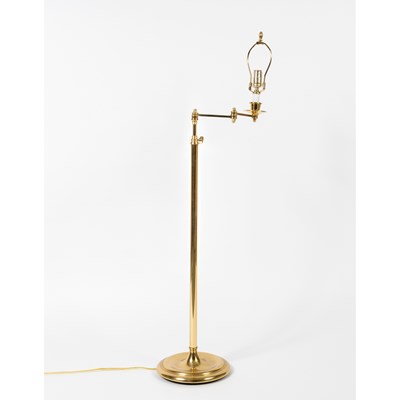 Lot 339 - Brass floor lamp