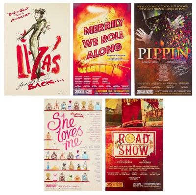 Lot 141 - Five posters signed by Stephen Sondheim, Sheldon Harnick, Stephen Schwarz, and Liza Minnelli