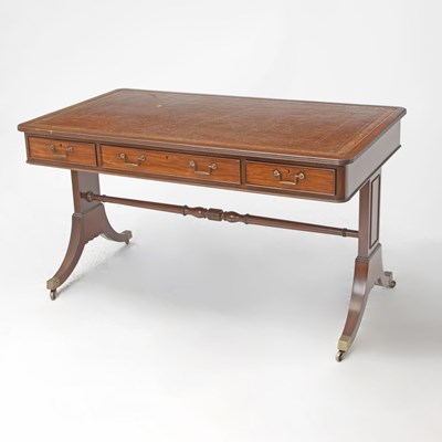 Lot 138 - Regency Style Mahogany Leather Writing Table