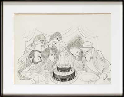 Lot 62 - An original Al Hirschfeld's illustration of the cast of On Golden Pond