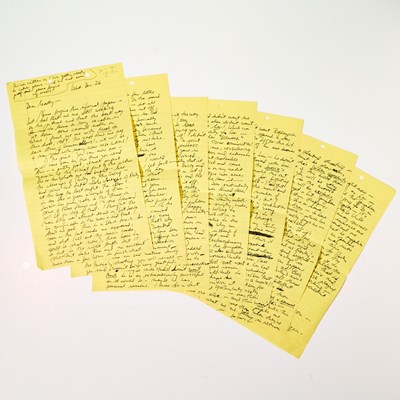 Lot 9 - A long letter to Martin Starger regarding Springsteen songs for Mask