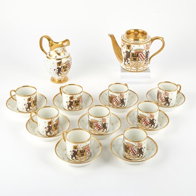 Lot 217 - French Porcelain Historismus Armorial Part Coffee-Service