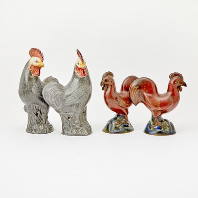 Lot 208 - A Pair of Chinese Cloisonné Roosters