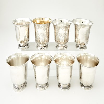 Lot 377 - Eight French Silver Beakers