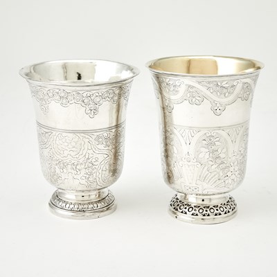 Lot 377 - Eight French Silver Beakers