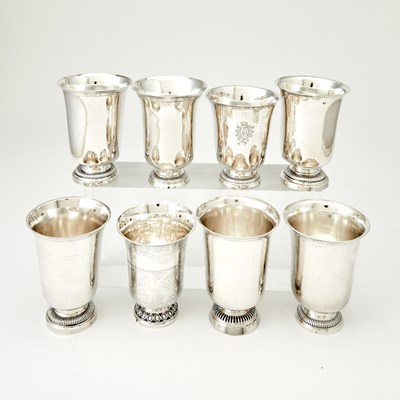 Lot 378 - Eight French Silver Beakers