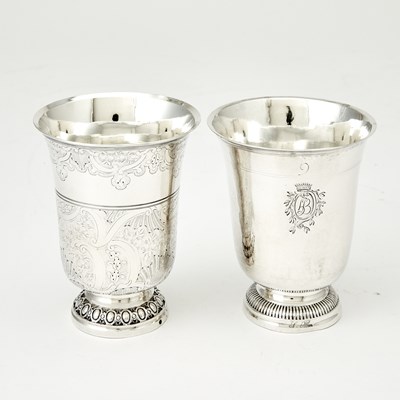 Lot 378 - Eight French Silver Beakers