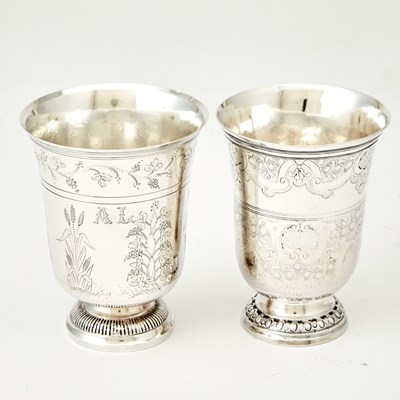 Lot 379 - Eight French Silver Beakers