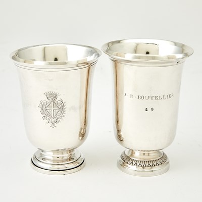 Lot 379 - Eight French Silver Beakers