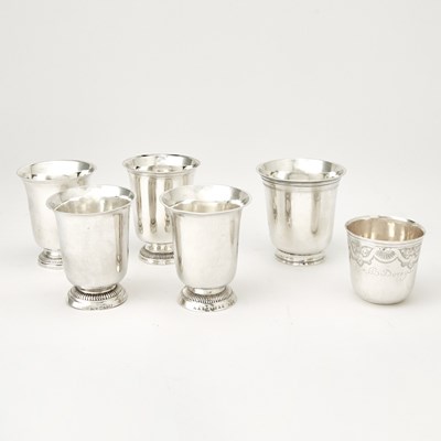 Lot 693 - Six French Silver Beakers