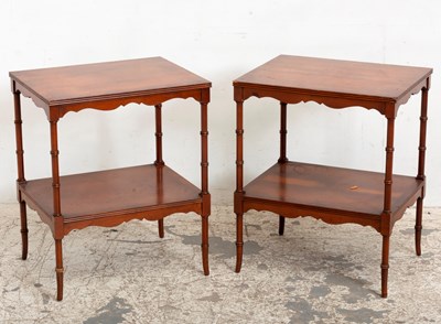 Lot 5 - Pair of Regency Style Stained Wood Side Tables