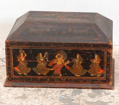 Lot 85 - Indian Paint Decorated Captain's Chest