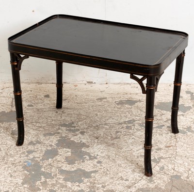 Lot 90 - Black Painted Tray Table on Stand