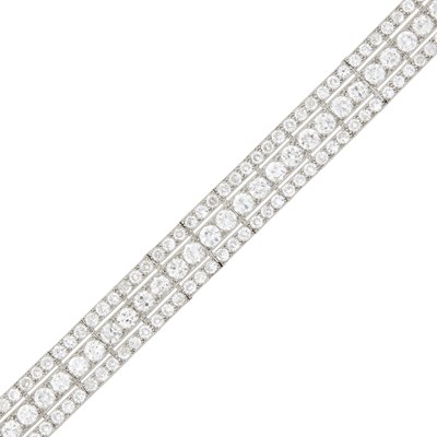 Lot 177 - Platinum and Diamond Bracelet, France