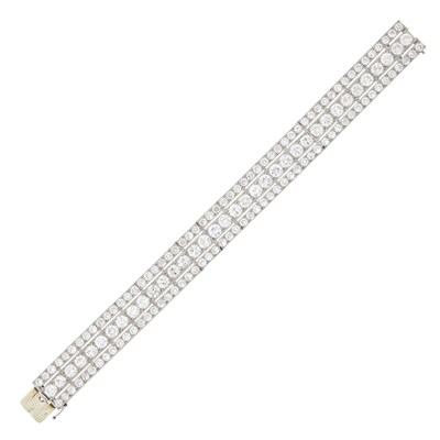 Lot 177 - Platinum and Diamond Bracelet, France