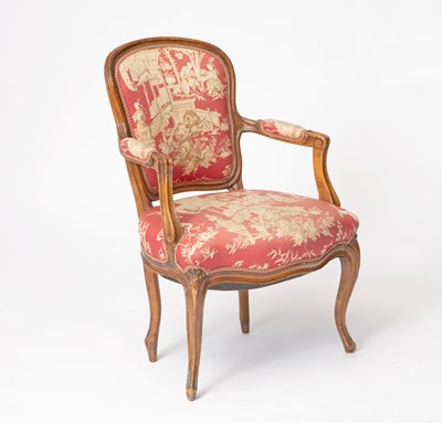 Lot 144 - Louis XV Upholstered Beechwood Fauteuil