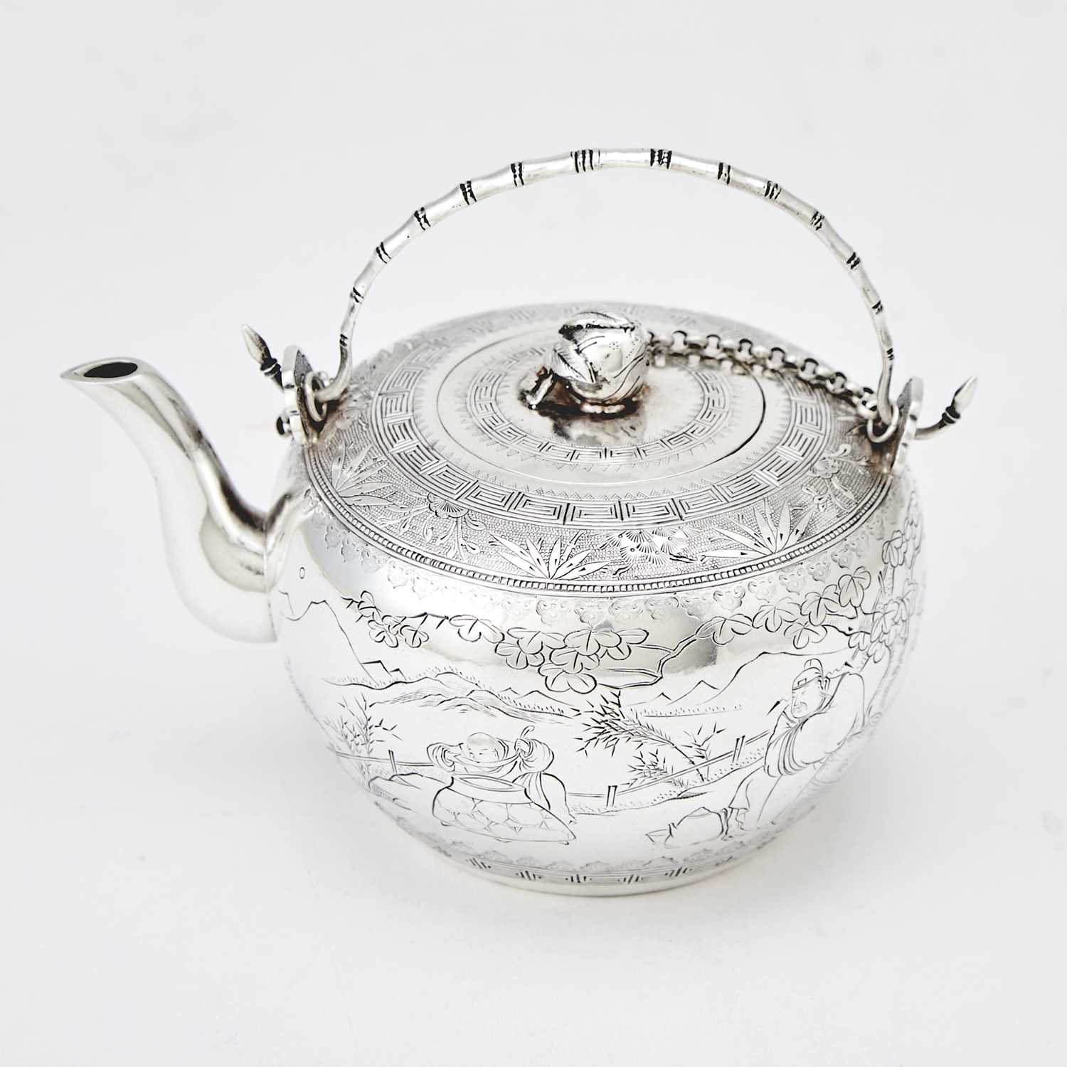 Lot 363 - Chinese Silver Teapot