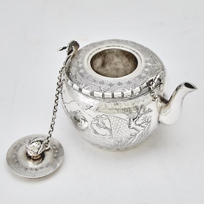 Lot 363 - Chinese Silver Teapot