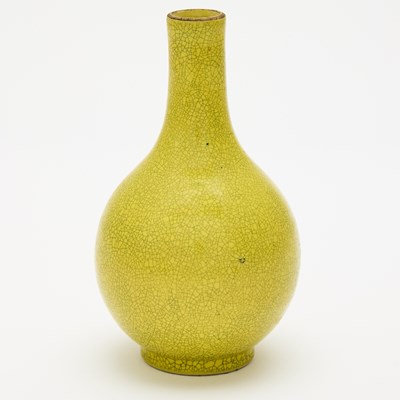 Lot 119 - Small Chinese Yellow Ground Porcelain Bottle Vase