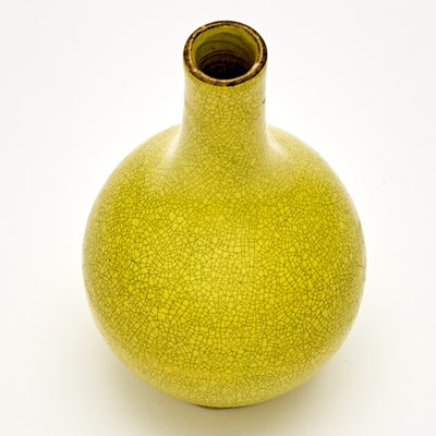 Lot 119 - Small Chinese Yellow Ground Porcelain Bottle Vase