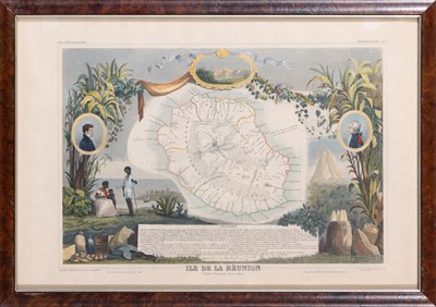 Lot 235 - Two decorative maps of French colonies