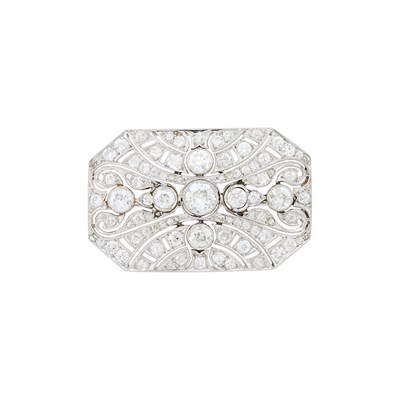 Lot 165 - Platinum and Diamond Brooch