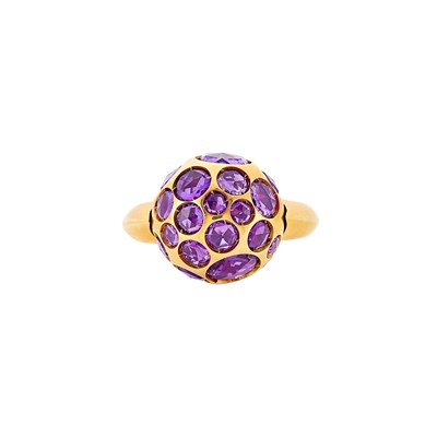 Lot 1003 - Pomellato Gold and Amethyst 'Harem' Ball Ring