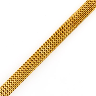 Lot 2375 - Gold Mesh Bracelet