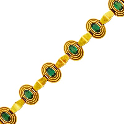 Lot 36 - Gubelin Gold and Tourmaline Bracelet