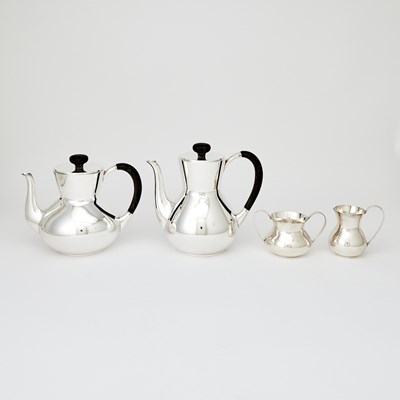 Lot 296 - Danish Sterling Silver Tea and Coffee Service