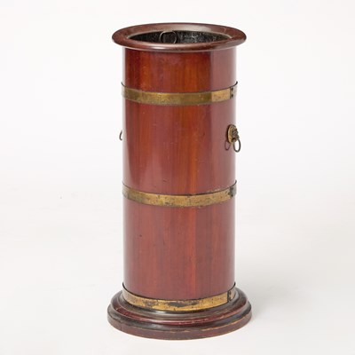 Lot 176 - Brass Bound Mahogany Umbrella Stand