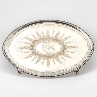 Lot 217 - George III Sterling Silver Footed Oval Tray