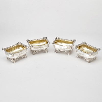 Lot 231 - Set of Four George III Sterling Silver Salts