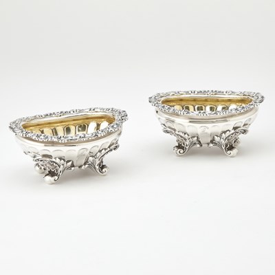 Lot 244 - Pair of George III Sterling Silver Salts