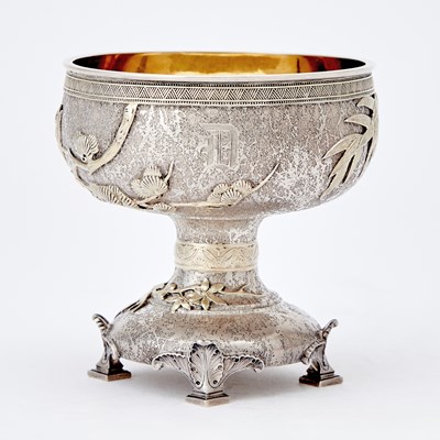 Lot 286 - Tiffany & Co. Sterling Silver and Parcel Gilt Aesthetic Movement Footed Bowl